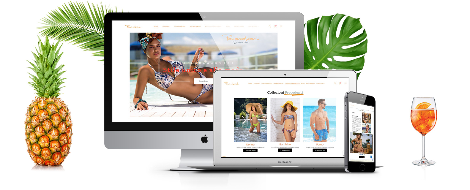 panarea realizzazione ecommerce restyling costumi bikini moda mare - Sito web costumi da mare, produzione artigianale Panarea Beachwear - Web Agency Napoli Flashex